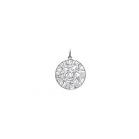 Pendentif argent 925 rhodie oxyde microserti