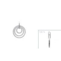 Pendentif argent 925 rhodie oxyde microserti