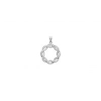 Pendentif argent 925 rhodie oxyde microserti