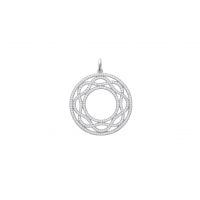 Pendentif argent 925 rhodie oxyde microserti
