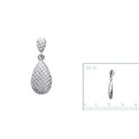 Pendentif argent 925 rhodie oxyde microserti