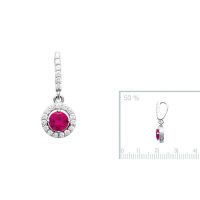 Pendentif argent 925 rhodie oxyde microserti