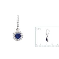 Pendentif argent 925 rhodie oxyde microserti