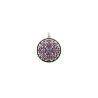 Pendentif argent 925 rhodie oxyde