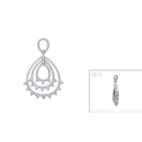 Pendentif argent 925 rhodie oxyde microserti