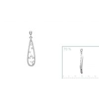 Pendentif argent 925 rhodie oxyde microserti