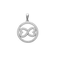 Pendentif argent 925 rhodie oxyde microserti