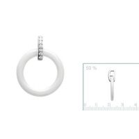 Pendentif argent 925 rhodie oxyde ceramique