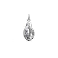 Pendentif argent 925 rhodie oxyde