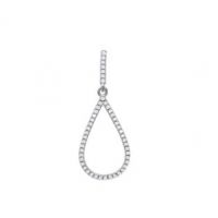 Pendentif argent 925 rhodie oxyde microserti