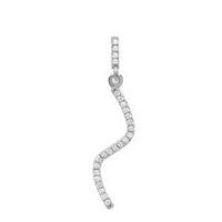 Pendentif argent 925 rhodie oxyde microserti
