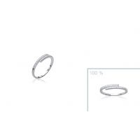 Bague fine Argent 925 rhodie oxyde microserti