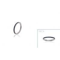 Bague Argent 925 rhodie oxyde microserti