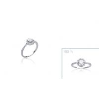 Bague Argent 925 rhodie oxyde microserti