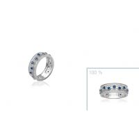 Bague Argent 925 rhodie oxyde microserti