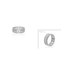 Bague Argent 925 triangle rhodie oxyde microserti