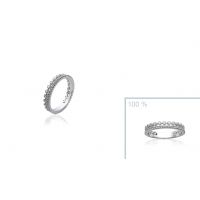 Bague Argent 925 fine et élegante rhodie oxyde microserti