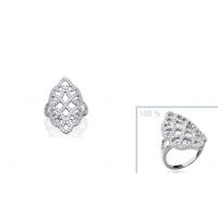 Bague Marquise Argent 925 rhodie oxyde microserti
