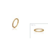 Bague fine Plaqué or Doré 750 5 microns oxyde microserti