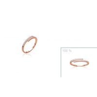 Bague Plaqué or 750 5 microns fine oxyde microserti