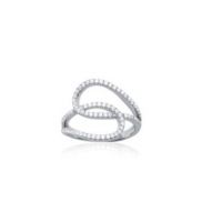 Bague Argent 925 rhodie oxyde microserti