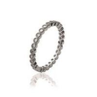 Bague Argent 925 rhodie oxyde microserti