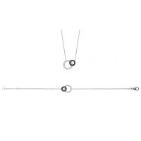 Bracelet Argent 925 rhodie oxyde microserti