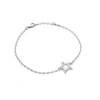 Bracelet Etoile Argent 925 rhodie oxyde