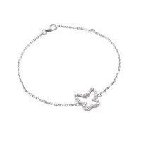 Bracelet Papillon Argent 925 rhodie oxyde