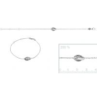 Bracelet Noeud Argent 925 rhodie oxyde