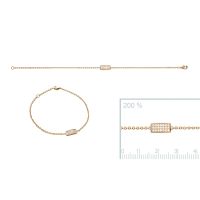 Bracelet plaqué or 750 3 microns oxyde microserti