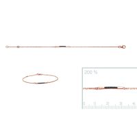Bracelet plaqué or 750 3 microns oxyde