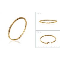 Bracelet Jonc plaqué or 750 3 microns oxyde