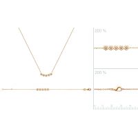 Bracelet fleurs plaqué or 750 3 microns oxyde