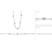 Bracelet acier deux rangs