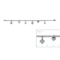 Bracelet acier trois rangs