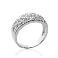 Bague Argent 925 rhodie oxyde microserti