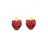 Boucles d'oreilles Fraise OR 18 carats 750/1000 0.35g