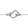 Bracelet Anneau Or gris 18 carats Diamants 0.10 cts