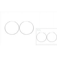 Boucles d'oreilles Créoles 70 mm Argent 925/1000