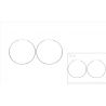Boucles d'oreilles Créoles 70 mm Argent 925/1000