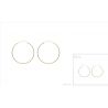 Boucles d'oreilles Plaqué Or Créoles 1.5x60mm