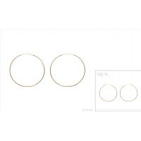 Boucles d'oreilles Plaqué Or Créoles 1.5x70mm