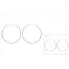 Boucles d'oreilles Créoles 80 mm Argent 925/1000