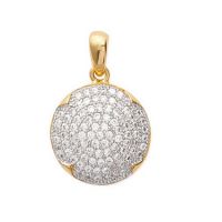 Pendentif Rond OZ Plaqué Or rhodié