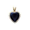 Pendentif Coeur Entourage Pierre Synthétique Plaqué Or