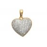 Pendentif Coeur OZ Plaqué Or rhodié