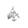 Pendentif Ancre Coeur Croix Argent 925/1000