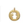 Pendentif Fille Plaqué Or
