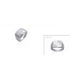 Chevalière carrée Homme Argent 925 Rhodié